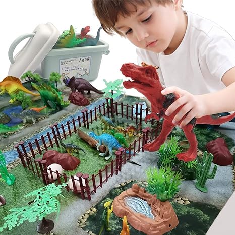 Amazon 恐竜おもちゃ 恐竜フィギュア 知育おもちゃ 53点セット 誕生日プレゼント 収納ボックス付き リアルな恐竜おもちゃ 子供おもちゃ 女の子 男の子 おもちゃ 恐竜遊び 子供の誕生日ギフト 祝いプレゼント 保育園教具 ロボット 子ども向けフィギュア おもちゃ