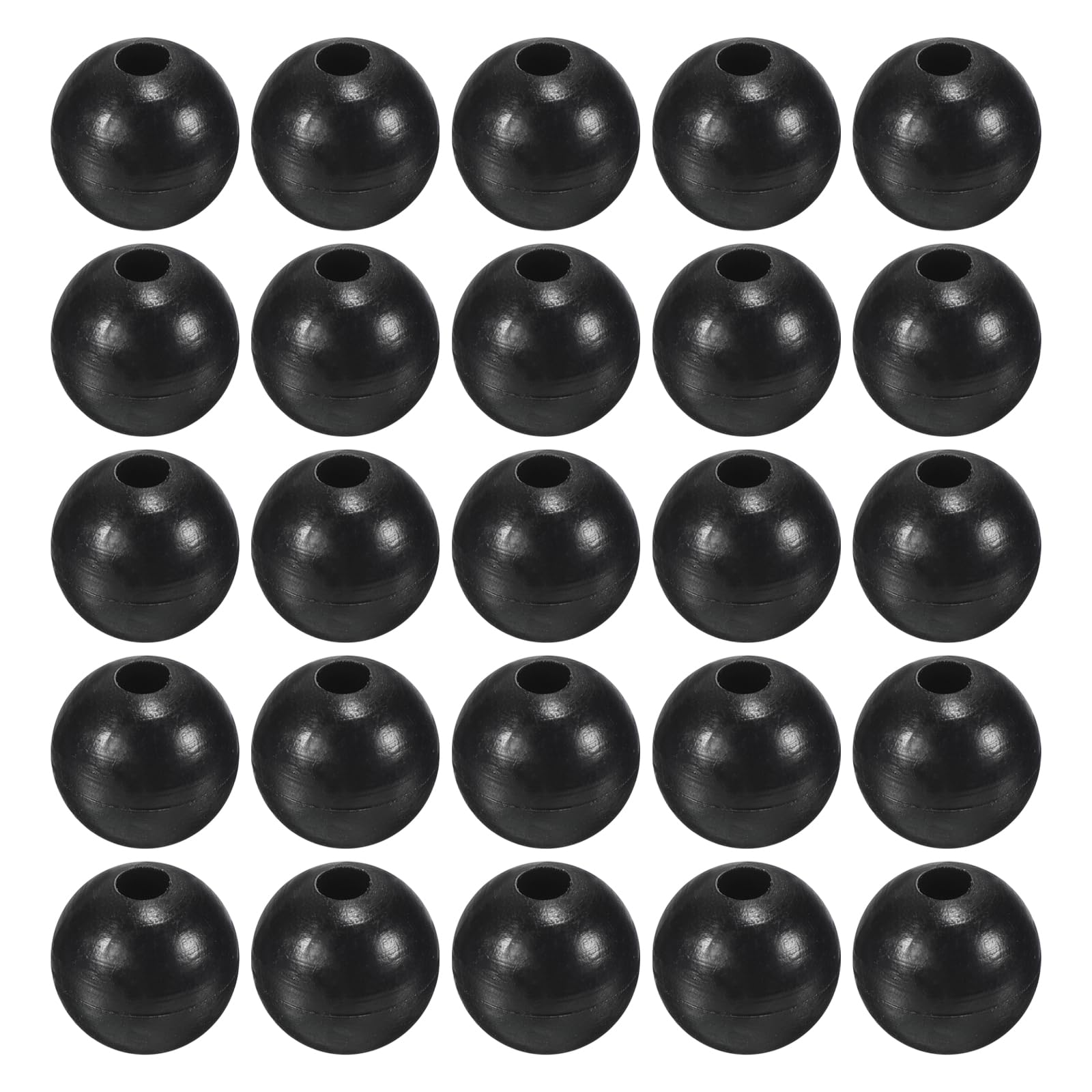 M METERXITY 200 Pcs Glow Fishing Beads - Plastic Luminous Round Bait Egg Lure Rigs Apply to Outdoor Tackle Tool (6mm, Black)
