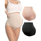 HOFISH Maternity Support Underwear for Women No Show Seamless Pregnancy Compression Shapewear Over Bump