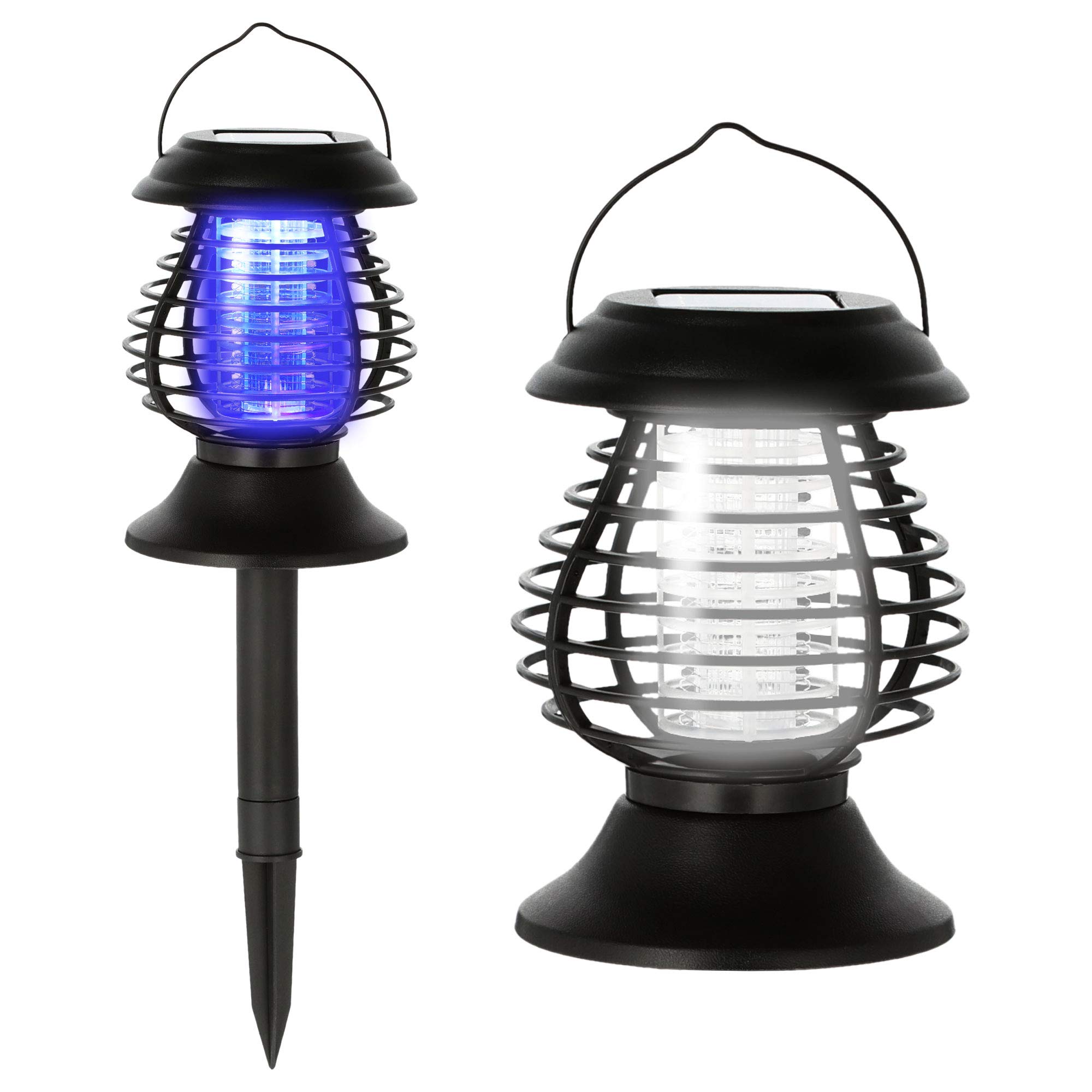 Cepewa Solar LED Decorative Light Mosquito Killer Lamp Insect Killer Light 4-in-1 with Daylight Sensor