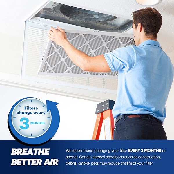 BNX TRUFILTER 16X20X1 AIR FILTER MERV 13 (4-PACK) – MADE IN USA – ELECTROSTATIC PLEATED AIR CONDITIONER HVAC AC FURNACE FILTERS FOR ALLERGIES, POLLEN, MOLD, BACTERIA, SMOKE, ALLERGEN, MPR 1900 FPR 10
