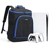 BGTREND Carrying Case for PS5, Gaming Console Bag with Multiple Pockets for Accessories and 15.6" Laptop, Portable for Travel and Storage, Black