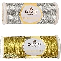 DMC 284Z Metallic Embroidery Thread, 43.7-Yard, Gold