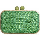 PENGZHI Women Straw Clutch Purse Handwoven Summer Evening Bag Beach Straw Handbag Wedding Party Clutch Bag Wicker Purse