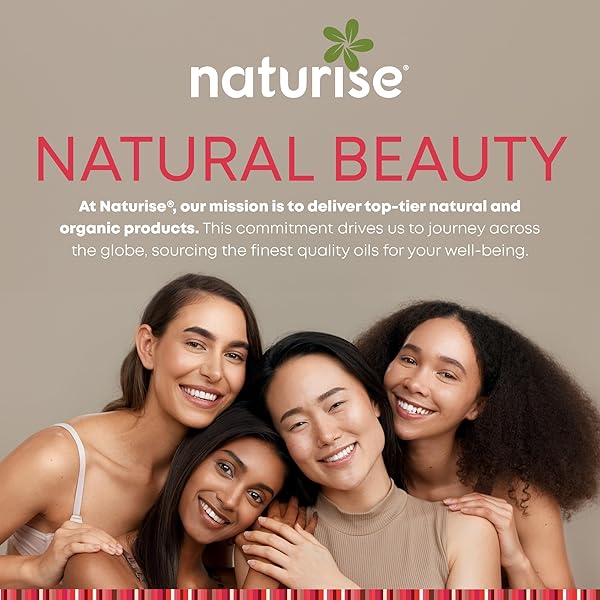 NATURISE USDA ORGANIC CASTOR OIL FOR HAIR GROWTH – PURE CASTOR OIL ORGANIC COLD PRESSED & UNREFINED IN GLASS BOTTLE – VEGAN, NON-GMO OILS FOR EYELASH, EYEBROW, HAIR, SKIN & FACE SUPPORT (4 FL OZ)