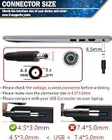 FUDCOCWN 65W Laptop Charger for Dell Inspiron 11 13 14 15 17 3000 5000 7000 view 2