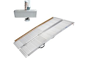 KOLOTOOL KOLO 6FT Wheelchair Ramp Threshold Ramp Portable Handicaps Ramp Aluminum Folding Handicap Ramp Wheel Chair Ramp for Home Steps Doorways Stairs Scooter 800lbs Capacity 72" L x 28.3" W