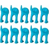 Ikea BASTIS Blue Dog-Tail Wall Hooks 12cm - Set of 10