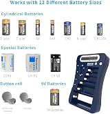 DLYFULL Battery Tester Universal LCD Checker for AA AAA CR2032 CR123A 9V view 2