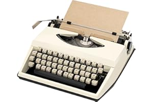 MGXHSHIX Vintage Typewriter, Manual Typewriter Fully Functional White, Professionally Restored & Tested, Working Antique Typewriter for Writers, Adults, Office Desk Decor