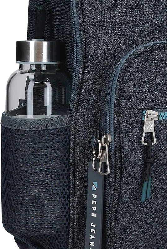 Edmon Schulrucksack, Blau, 30 x 40 x 12 cm, Polyester, 15,6 l, blau, Schulrucksack