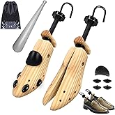eachway Wooden Shoe Stretcher Men and Women for Wide Feet, Pair Premium of 4-way Shoe Tree Widener Stretch Length & Width