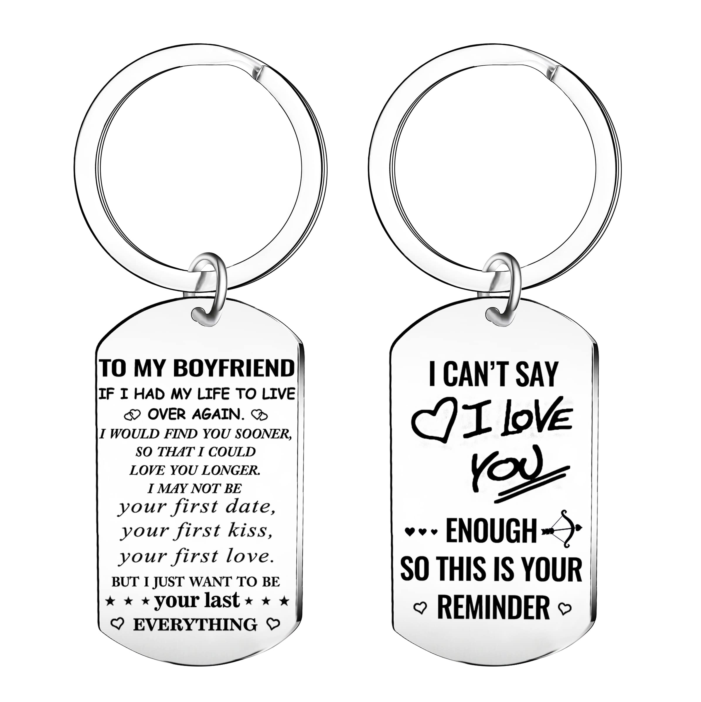 Ghloyza Boyfriend Keyring Valentines Day Gifts for Him Boyfriend Birthday Gifts for Boyfriends Anniversary Keyring for Boyfriends Present from Girlfriend