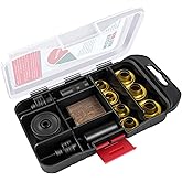 NEU MASTER Grommet Tool Kit, 3/8" &amp; 1/2" Brass Grommet with Eyelet Tool Kit | Rust Proof Solid Brass Grommets, Storage Box, Grommet Tool for Tarps, Leather, Banners, Flag, Ring, Tents, Canvas, Fabric