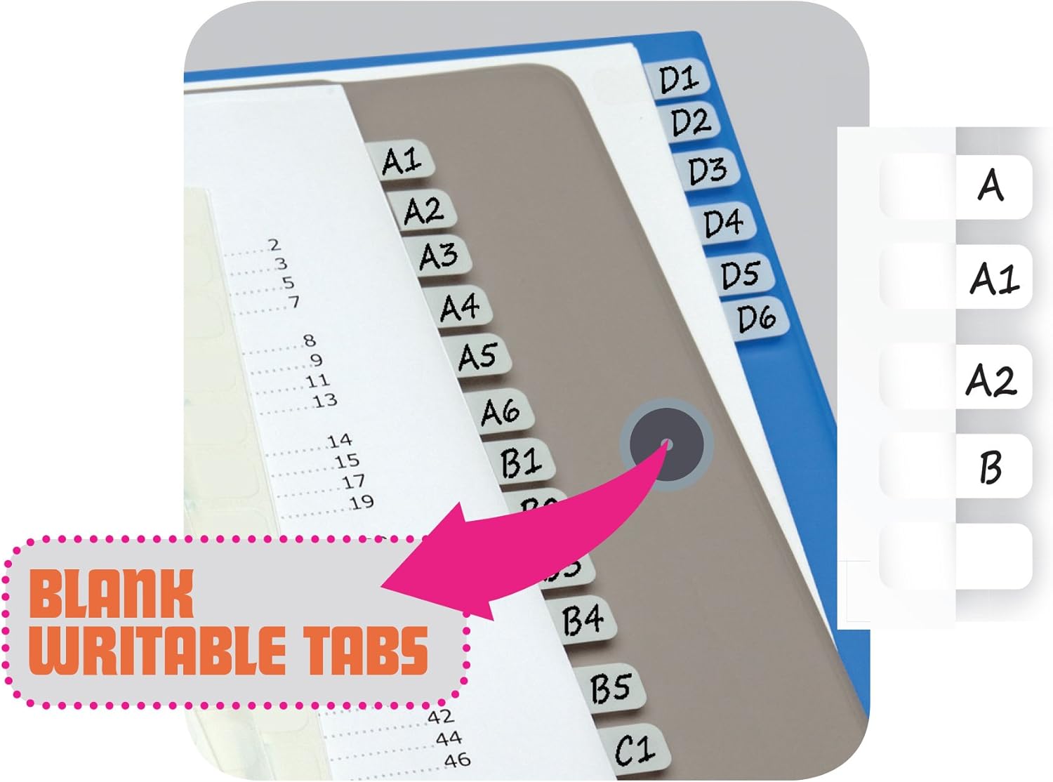 Redi-Tag Write-On Index Tabs, Permanent Adhesive, 7/16 x 1, 416 Tabs per Pack, White, Bulk 1-Pack (31010) : Office Products