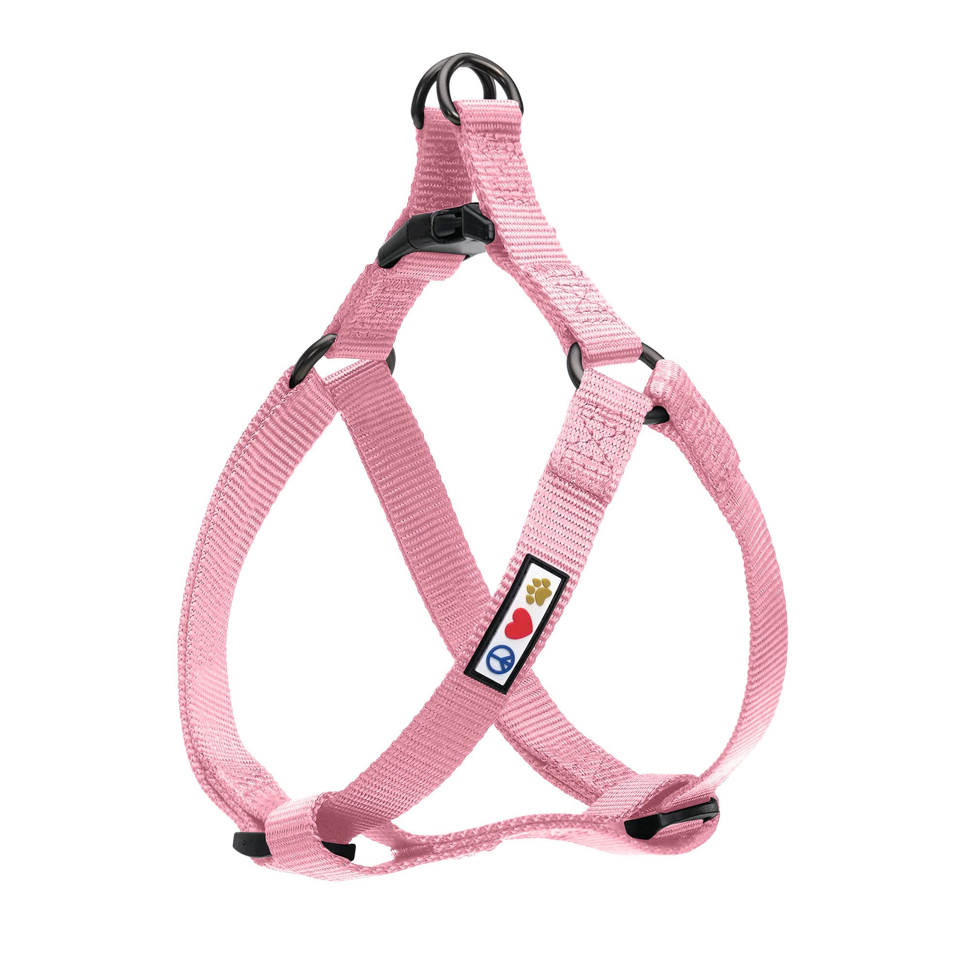 Pawtitas Small Dog Harness Adjustable Dog Harness No Pull Harness For Dogs Solid Color S Light Pink Harness