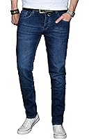 Lorenzo Loren Heren Jeansbroek Denim Jeans Used-Look