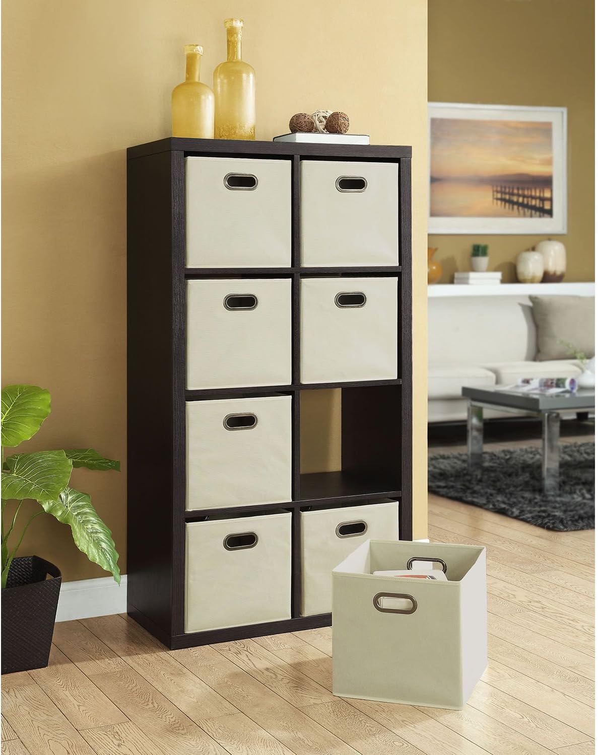 storage cube organizer costco on Amazon Com Member S Mark 8 Cube Room Organizer Dark Oak Home Kitchen