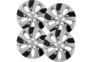 Hubcaps.com - Premium Quality 16 inch Silver & Black Hubcaps fits 2019 2020 2021 2022 2023 Nissan Altima, Heavy Duty Solid Clip Construction (Set of 4) (53099AMS-4)