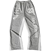 SHENHE Boy's Letter Print Elastic Waist Pants Wide Leg Pocket Athletic Sweatpants