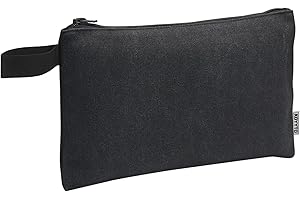 KOYYTO Canvas Tool Pouch with Zipper,Upgrade 16 oz Heavy Duty Small Tool Bag,Multipurpose Organizer Utility Tool Bag,for Tools,Office Supplies,Cosmetics,Stationary,Gifts,Black