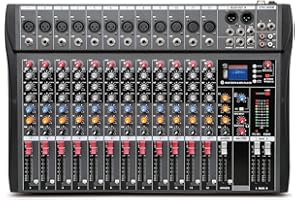 Weymic CK-120 Professional Mixer (12-Channel) for Recording DJ Stage Karaoke w/USB Drive BT