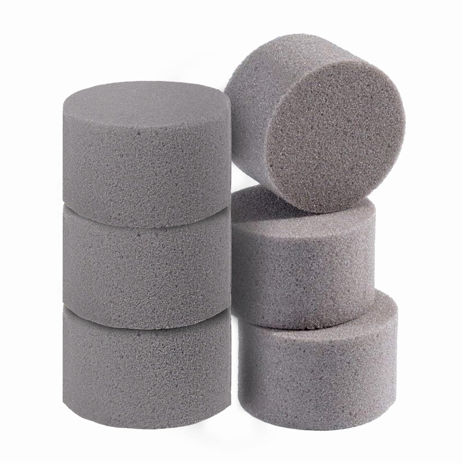 Caliko 6x Cylinder Floral Foam Dry Round 8x5 cm | Ideal for Room Decor, Floristry Displays and Designs |Perfect for Wedding Decor & Funeral Arrangements | Florist Foam as Flower Arranging Accessories.
