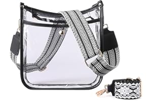 CLUCI Clear Purse,Clear Bag For Stadium Events,Stadium Approved Crossbody Bag Purses for Women with Adjustable Strap