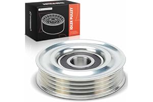 A-Premium Belt Idler Pulley Compatible with Toyota Camry 2007-2011 2.4L & Honda Civic 2003-2011 1.3L, Accord 2005-2007 3.0L &