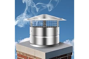 Willgoon 10 Inch Round Chimney Cap, (6/8/10/12) Inch Tapered Top Chimney Cap with Screen, 0.5x0.5 Inch Mesh Screen Stove Pipe Topper, Stovepipe Finial, Galvanized Steel Quality, Silver