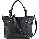Lady Conceal Concealed Ella Carry Purse for Women – Locking Zippers, Braided Strap, Holster Included, Faux Leather Tote | Locking Zippers, Braided Strap, Holster Included