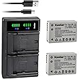 Kastar Battery (X2) & Dual USB Charger for Canon NB-10L, NB10L and PowerShot SX40 HS, SX50 HS, G1 X, G15, G16 Digital Cameras