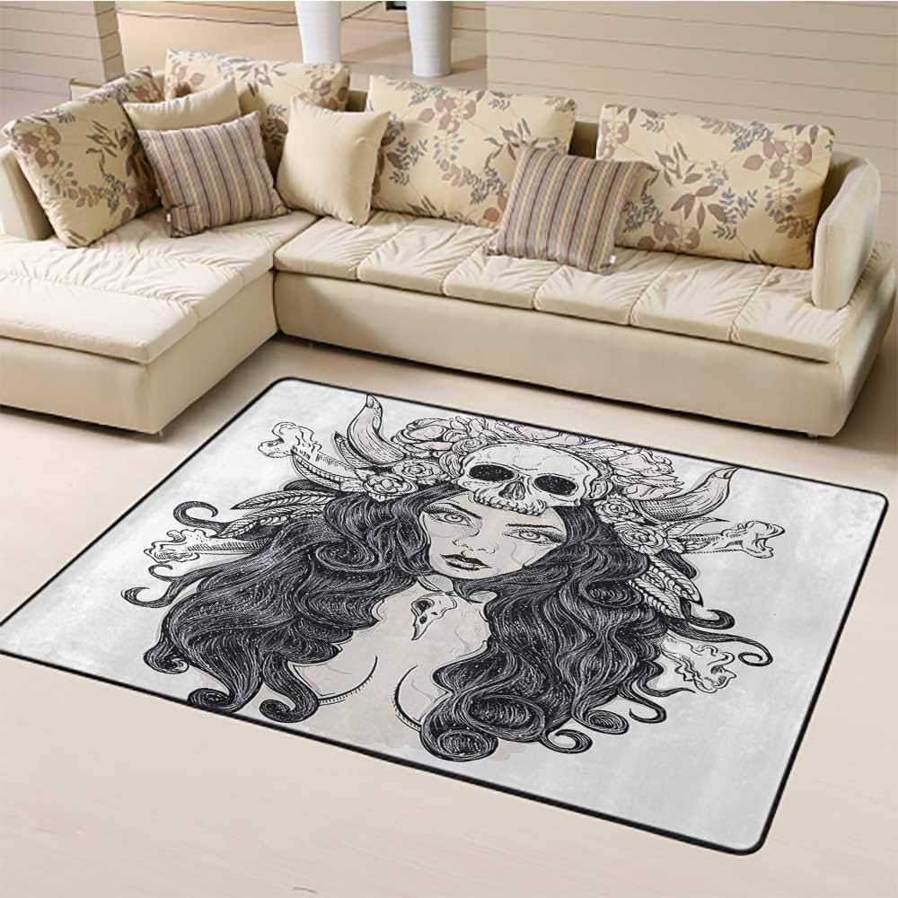 Large Carpet Mat Gothic Decor Collection Washable Carpet