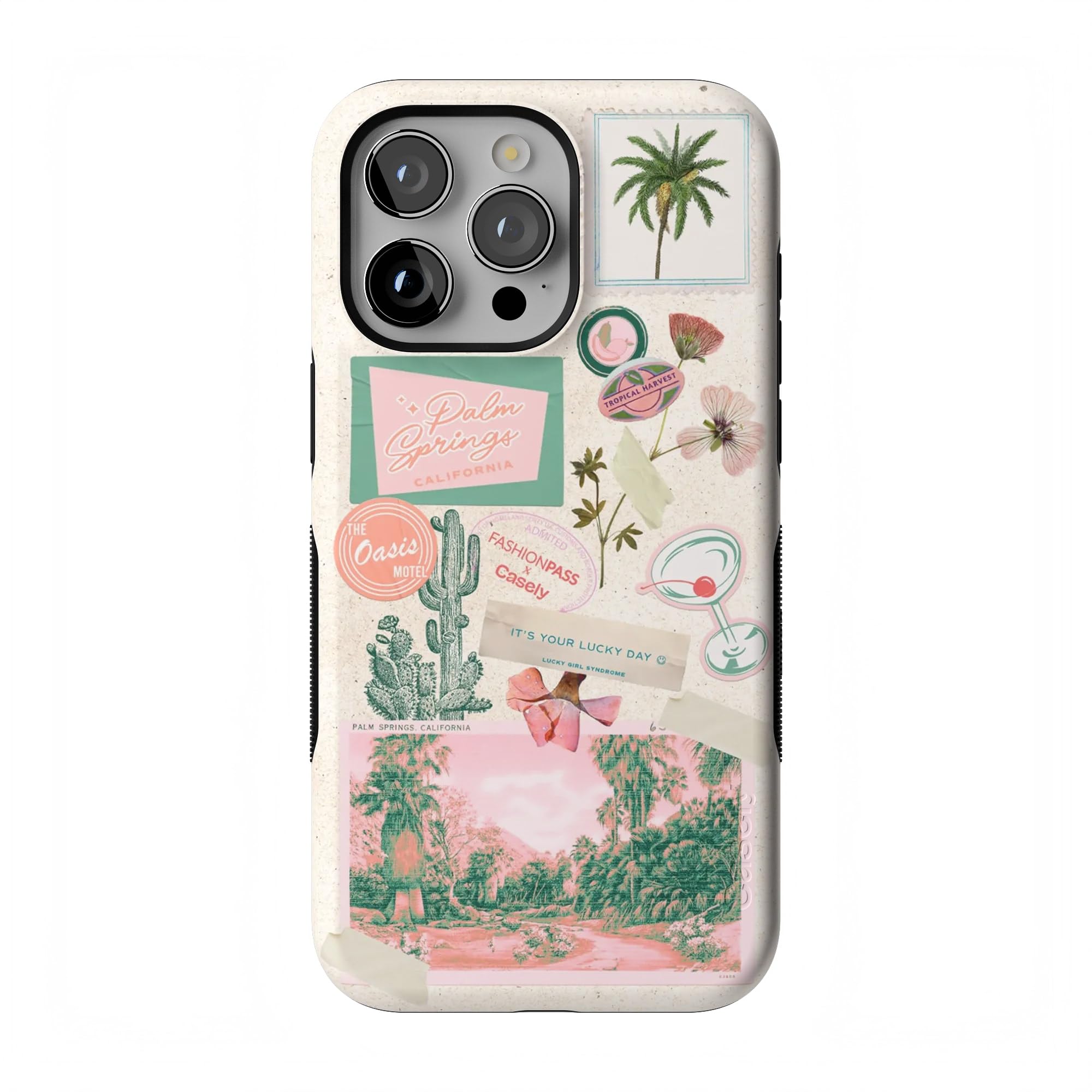 Casely iPhone 15 Pro Max Case | Vintage Vacay | FashionPass x Bold Protective Design | Compatible with MagSafe
