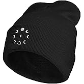 MiAnMiAn Embroidery Goth Beanie Knit Hats for Men & Women, Embroidery Winter Hats Skull Cap