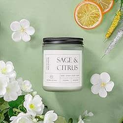 Sage &Citrus Scented Candles, Aromatherapy Jar