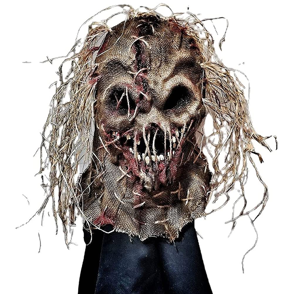 DKaony Halloween Scary Face Cover, Horror Mask for Adults, Realistic Halloween Fancy Dress Cosplay Costume Props