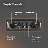 VonHaus Electric Stove Heater 1800W Indoor Free Standing Portable Fireplace view 5