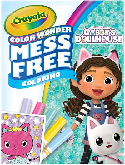 Crayola Color Wonder Gabby’s Dollhouse Mess Free Colouring Book 18 Pages