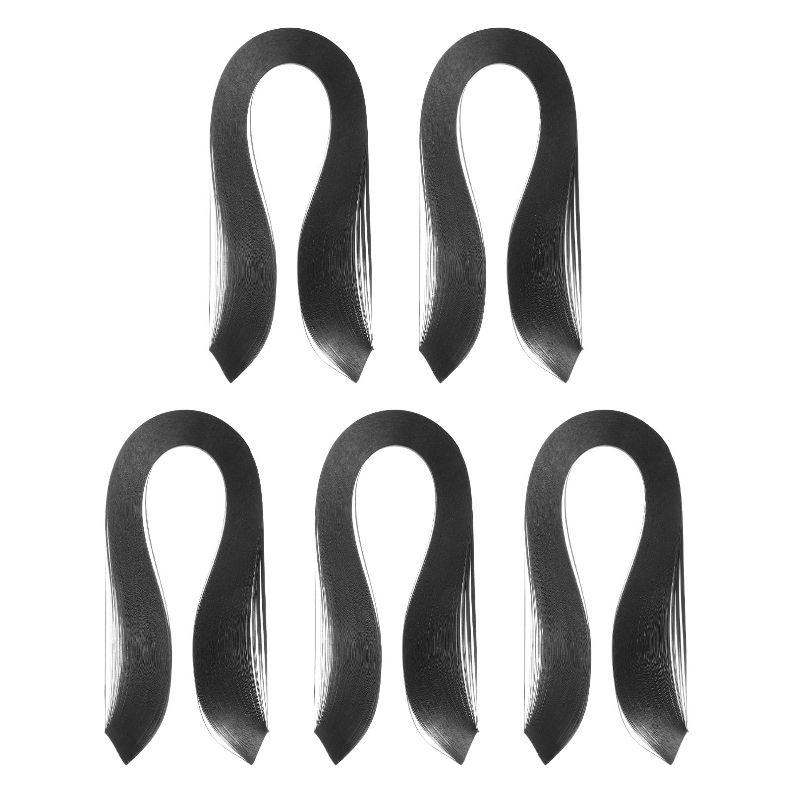 PATIKIL 600pcs Quilling Strips Paper 1/8"(3mm) 39cm Origami Paper Quilling Strip for Art DIY Hand Craft Christmas, Black