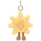 Jellycat Amuseables Sun Bag Charm, 5.5 inches - Sun Plush Keychain - Great Gift Idea