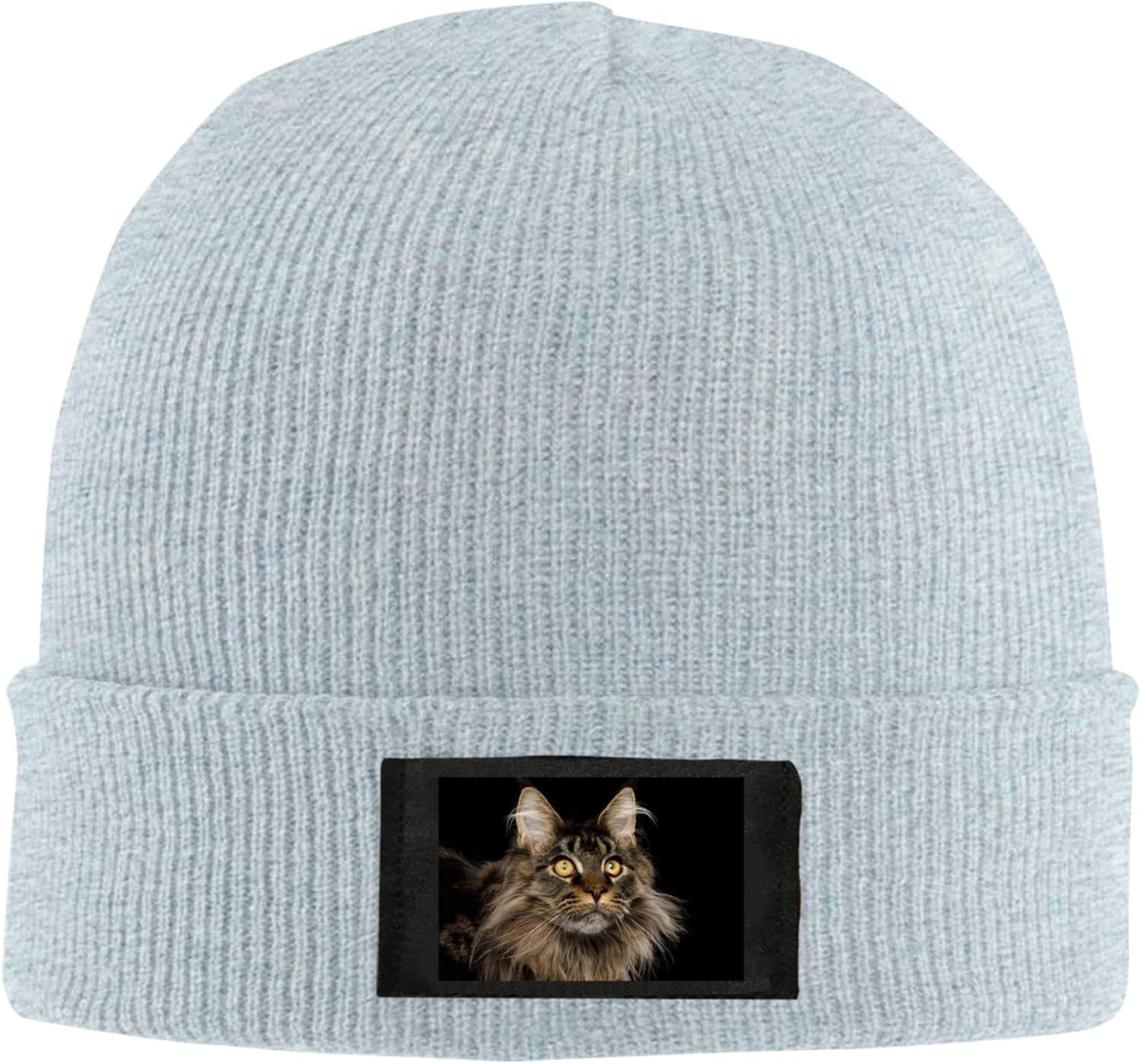 Maine Coon Cat Exotic Breed Feline Lover Beanie Ski Skull Cap Unisex Cuffed Outdoor Hat Watch