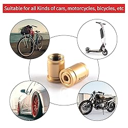 SINGARO Tire Valve Caps, 4pcs Aluminum Alloy Car