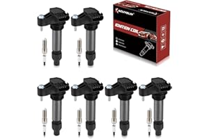 KacuYelin UF569 Ignition Coil Pack & Iridium Spark Plugs Compatible with GMC Acadia Terrain Chevy Traverse Equinox Buick Enclave Cadillac CTS Pontiac Saturn 3.0L 3.6L V6 2007-2019 Coil Pack Sets of 6
