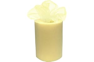 GIFTWRAP ETC. Yellow Tulle Wedding Reception Decor - 6" x 100 Yards, Spring, Summer, Fabric Netting Ribbon, Wreath, Swag, Veil, Streamers, Gift Wrap, Bows, Thanksgiving, Fall, Christmas, Mardi Gras, Easter