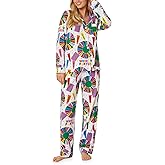 Bed Head PJs Womens Special Edition Prints - Organic Cotton Sleewear & Loungewear - Matching Long Sleeve PJ Shirt & Pants Set