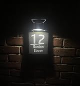 Stick ersWall House Numbers Plaques With Solar Light Grey Classic Text view 6