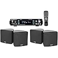 Rockville 1000 Watt Home Theater Bluetooth Receiver+(4) 3.5" Black Cube Speakers