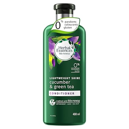 Herbal Essences Cucumber and Green Tea CONDITIONER-For Light weight Shiny Hair - No Paraben, No Colorants, 400 ML