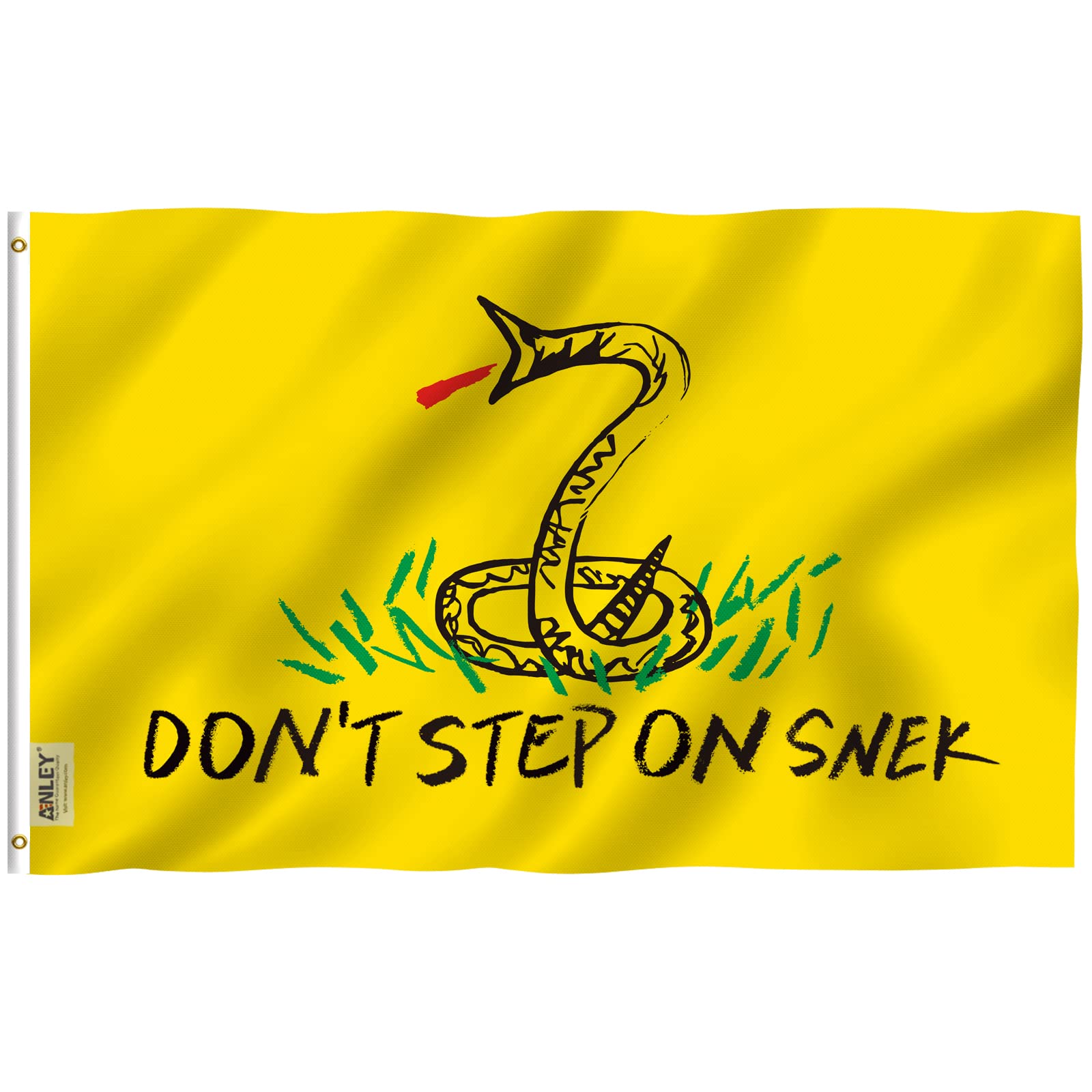ANLEY Fly Breeze 3x5 Foot No Step On Snek Flag - Vivid Color and UV Fade Resistant - Canvas Header and Double Stitched - Tea Party Flags Polyester with Brass Grommets 3 X 5 Ft